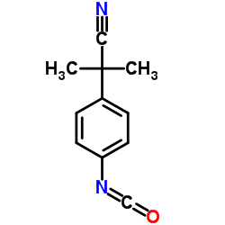 2-(4-Isocyanatophenyl)-2-methylpropanenitrile结构式