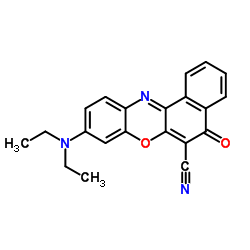 6-Cyano-9-(diethylamino)-5H-benzo[a]phenoxazin-5-one structure