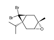 (1S,3R,5S,7S)-8,8-dibromo-1-isopropyl-5-methyl-4-oxatricyclo[5.1.0.03,5]octane Structure