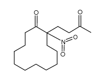 (+/-)-4-(1-nitro-2-oxocyclododecyl)butan-2-one Structure
