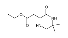 3-oxo-5,5-dimethyl-1,4-piperazine-2-acetic acid ethyl ester结构式