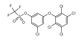 3-chloro-5-(2,3,5,6-tetrachlorophenoxy)phenyl trifluoromethanesulfonate结构式