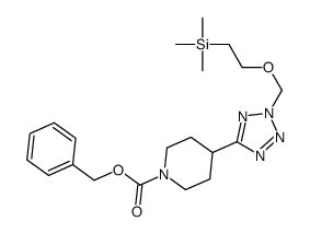 4-[2-(2-TriMethylsilanyl-ethoxyMethyl)-2H-tetrazol-5-yl]-piperidine-1-carboxylic acid benzyl ester picture