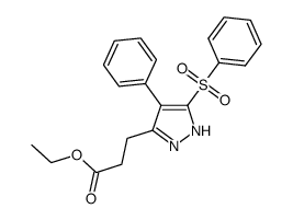 ethyl 3-(4-phenyl-5-(phenylsulfonyl)-1H-pyrazol-3-yl)propanoate Structure