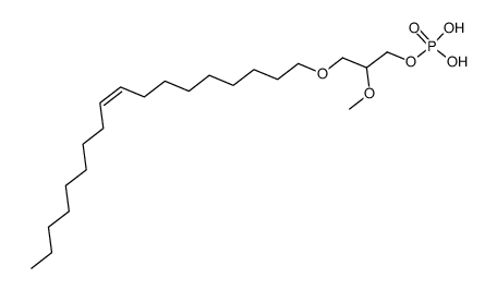 1-O-(Z)-9'-octadecenyl-2-O-methyl-sn-glycero-3-phosphate结构式