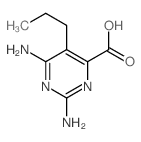 4-Pyrimidinecarboxylicacid, 2,6-diamino-5-propyl-结构式