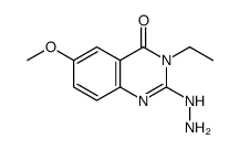 3-ethyl-2-hydrazinyl-6-methoxyquinazolin-4-one结构式