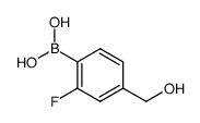 (2-氟-4-(羟甲基)苯基)硼酸结构式