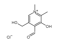 1,2-dimethyl-3-hydroxy-4-formyl-5-hydroxy-methylpyridinium chloride结构式