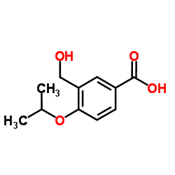 3-(Hydroxymethyl)-4-isopropoxybenzoic acid结构式