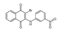 2-bromo-3-(3-nitroanilino)naphthalene-1,4-dione结构式