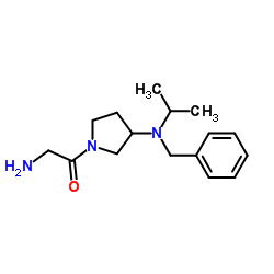 2-Amino-1-{3-[benzyl(isopropyl)amino]-1-pyrrolidinyl}ethanone Structure