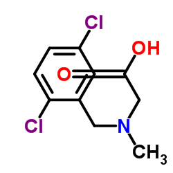 N-(2,5-Dichlorobenzyl)-N-methylglycine Structure