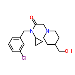 N-(3-Chloro-benzyl)-N-cyclopropyl-2-(4-hydroxyMethyl-piperidin-1-yl)-acetamide结构式