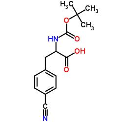 2-((叔-丁氧羰基)氨基)-3-(4-氰基苯基)丙酸结构式