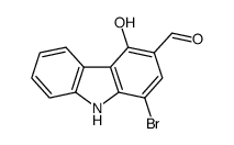 1-bromo-4-hydroxy-9H-carbazole-3-carbaldehyde Structure