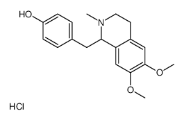4-[(6,7-dimethoxy-2-methyl-3,4-dihydro-1H-isoquinolin-1-yl)methyl]phenol,hydrochloride Structure