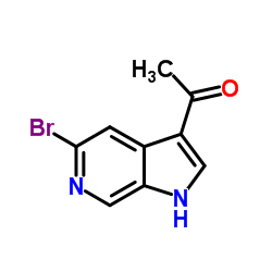1-(5-Bromo-1H-pyrrolo[2,3-c]pyridin-3-yl)ethanone结构式