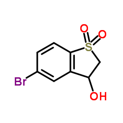 5-Bromo-2,3-dihydro-1-benzothiophene-3-ol 1,1-dioxide结构式