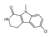 6-chloro-9-methyl-1,2,3,4-tetrahydro-β-carbolin-1-one结构式