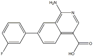 1-amino-7-(3-fluorophenyl)isoquinoline-4-carboxylic acid Structure