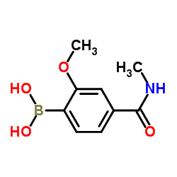 4-(Methylcarbamoyl)-2-methoxyphenylboronic acid structure