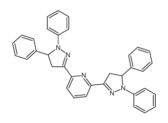 2,6-bis(2,3-diphenyl-3,4-dihydropyrazol-5-yl)pyridine结构式