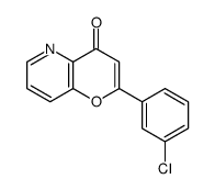 2-(3-chlorophenyl)pyrano[3,2-b]pyridin-4-one结构式