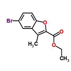 Ethyl 5-bromo-3-methyl-1-benzofuran-2-carboxylate结构式