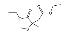 1-Methylthio-cyclopropan-1,2-dicarbonsaeure-diaethylester Structure