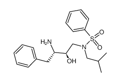 N-((2R,3S)-3-amino-2-hydroxy-4-phenylbutyl)-N-isobutylbenzenesulfonamide结构式