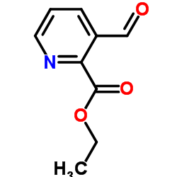 2-Pyridinecarboxylicacid,3-forMyl-,ethylester Structure