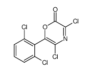 2H-1,4-Oxazin-2-one,3,5-dichloro-6-(2,6-dichlorophenyl)- Structure