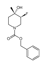 Trans-Benzyl 3-Fluoro-4-Hydroxy-4-Methylpiperidine-1-Carboxylate Structure
