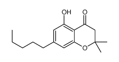 5-hydroxy-2,2-dimethyl-7-pentyl-3H-chromen-4-one结构式
