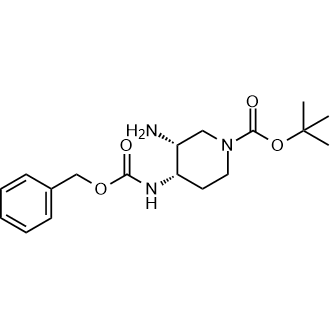 tert-Butyl (3R,4S)-3-amino-4-(((benzyloxy)carbonyl)amino)piperidine-1-carboxylate structure