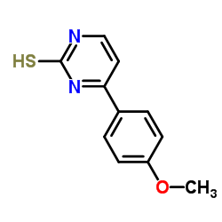 4-(4-甲氧基苯基)嘧啶-2-硫醇结构式