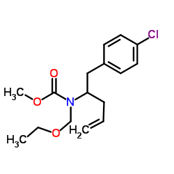 Carbamic acid, [1-[(4-chlorophenyl)Methyl]-3-butenyl](ethoxyMethyl)-, Methyl ester (9CI) Structure