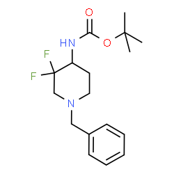 tert-butyl 1-benzyl-3,3-difluoropiperidin-4-ylcarbamate Structure