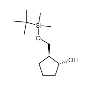 (1R,2S)-2-(((tert-butyldimethylsilyl)oxy)methyl)cyclopentanol结构式