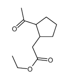 ethyl 2-(2-acetylcyclopentyl)acetate Structure