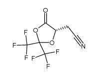 (S)-2-(5-oxo-2,2-bis(trifluoromethyl)-1,3-dioxolan-4-yl)acetonitrile结构式