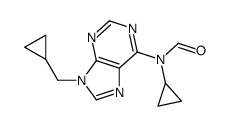 N-cyclopropyl-N-[9-(cyclopropylmethyl)purin-6-yl]formamide Structure