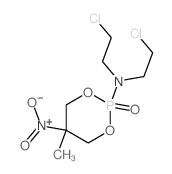 N,N-bis(2-chloroethyl)-5-methyl-5-nitro-2-oxo-1,3-dioxa-2$l^C8H15Cl2N2O5P-phosphacyclohexan-2-amine structure
