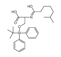 (2S)-3-[tert-butyl(diphenyl)silyl]oxy-2-(6-methylheptanoylamino)propanoic acid结构式
