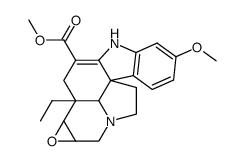 (5ξ,6ξ,7ξ,12ξ,19ξ)-2,3-Didehydro-6,7-epoxy-16-methoxyaspidospermidine-3-carboxylic acid methyl ester结构式