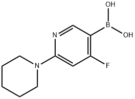 4-Fluoro-2-(piperidin-1-yl)pyridine-5-boronic acid结构式