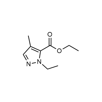 1-乙基-4-甲基-1H-吡唑-5-羧酸乙酯结构式