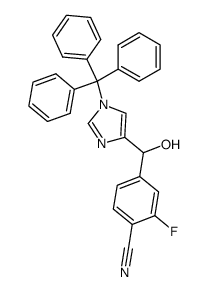 2-Fluoro-4-[hydroxy-(1-trityl-1H-imidazol-4-yl)-methyl]-benzonitrile结构式