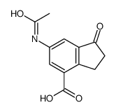 6-乙酰氨基-1-氧代-2,3-二氢-1H-茚-4-羧酸结构式